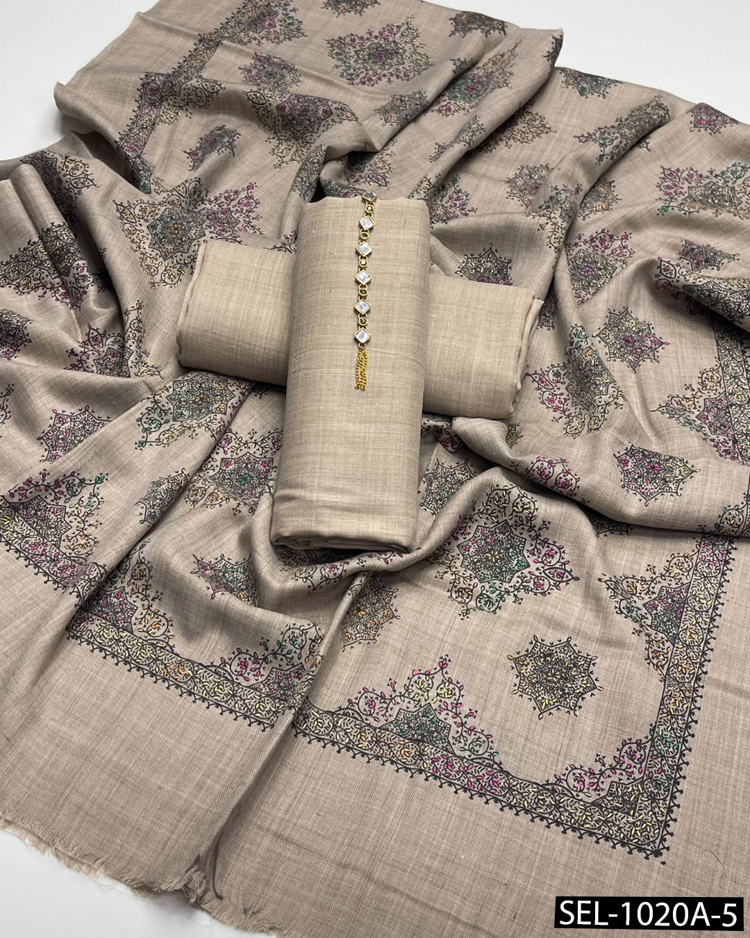 3-Piece Premium Pashmina Wool Winter Suit