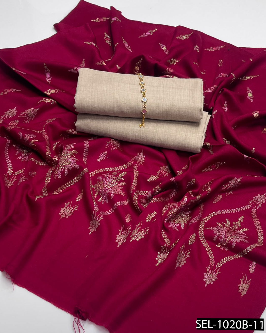 3-Piece Unstitched Pashmina Wool Winter Collection
