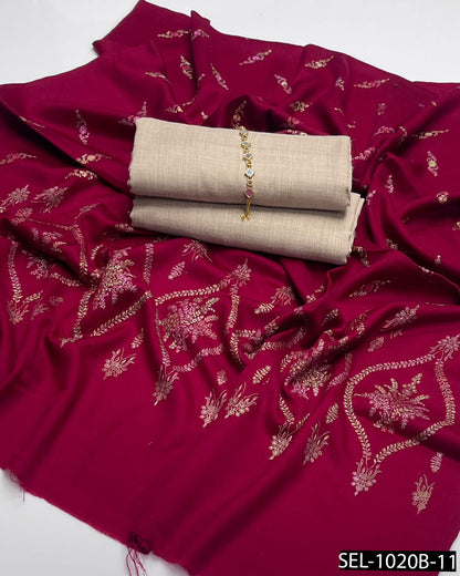 3-Piece Unstitched Pashmina Wool Winter Collection