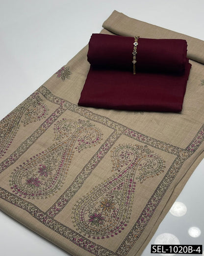 3-Piece Unstitched Pashmina Wool Winter Collection