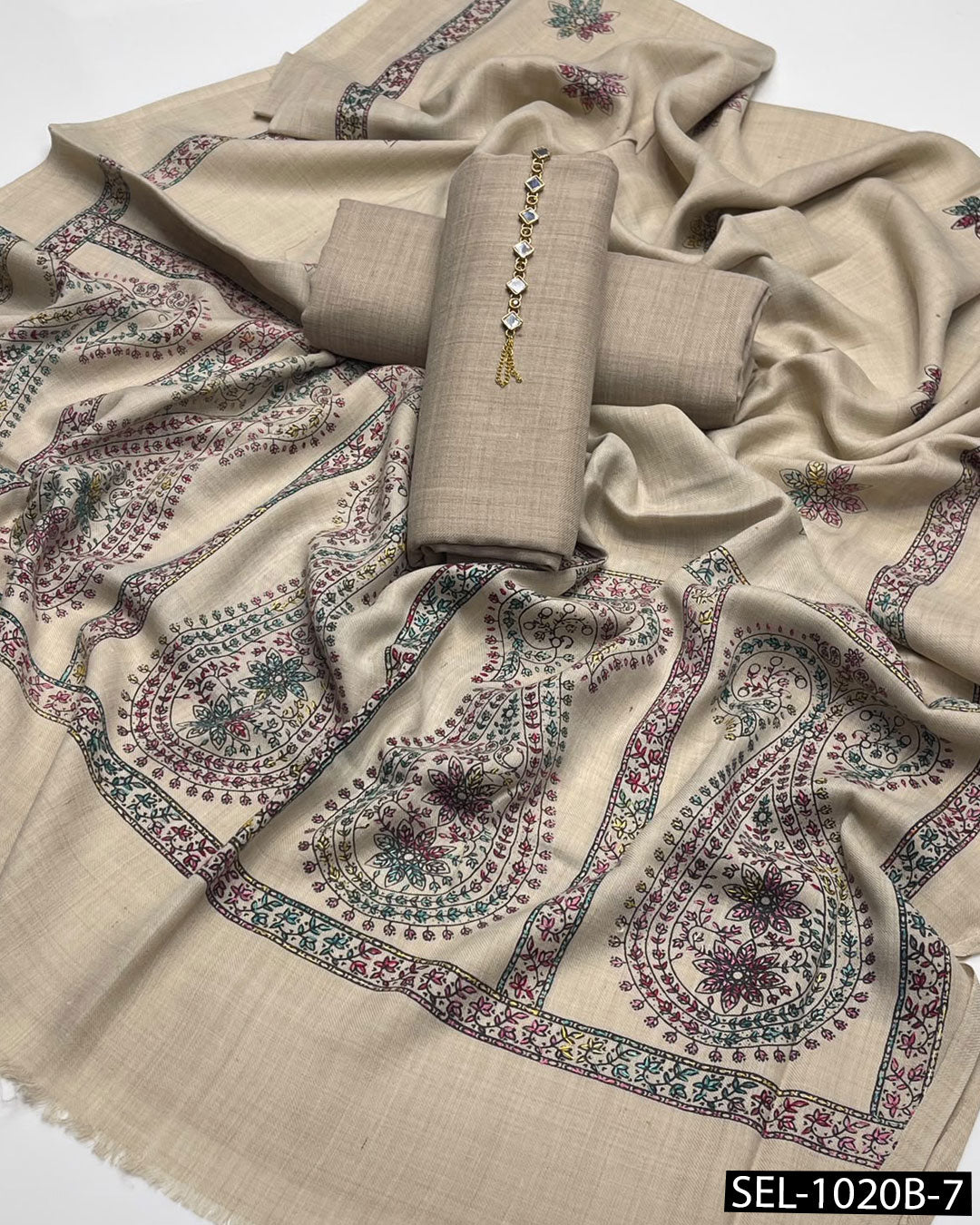 3-Piece Unstitched Pashmina Wool Winter Collection