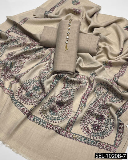 3-Piece Unstitched Pashmina Wool Winter Collection