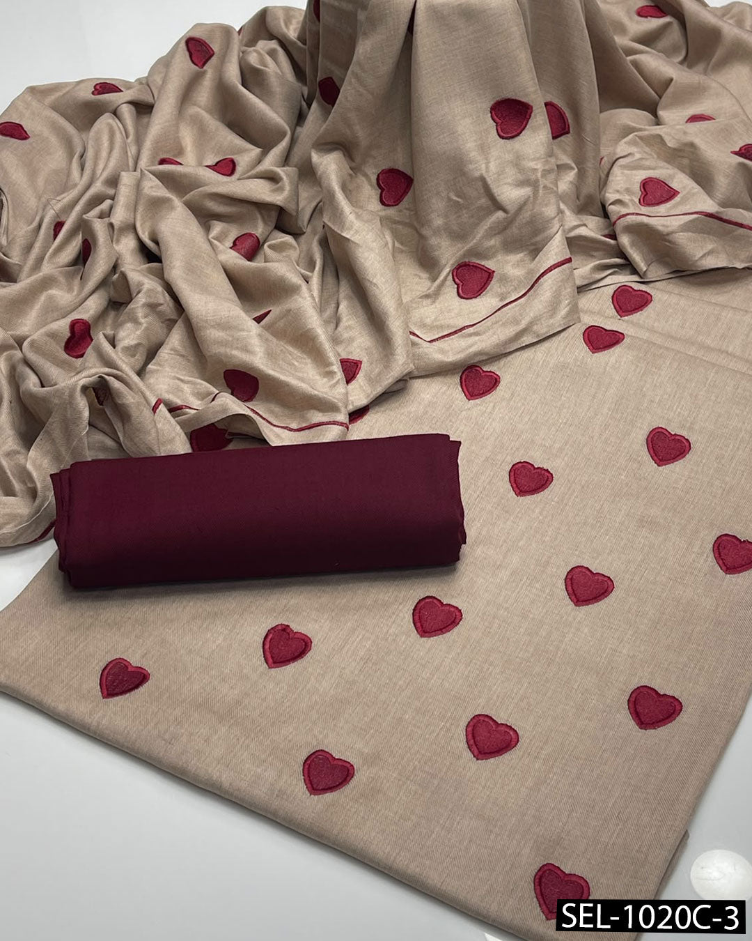 3-Piece Pashmina Wool Embroidered Unstitched Collection