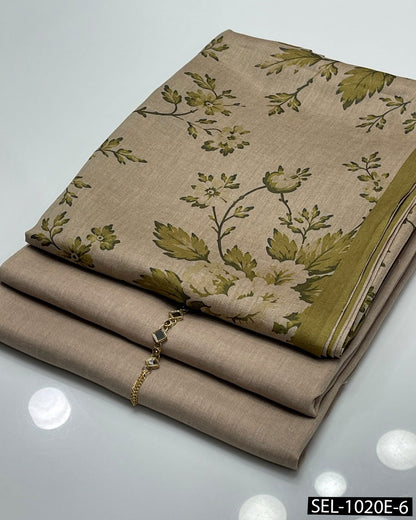 Pure Pashmina Kalamkari Printed 3-Piece Winter Suit