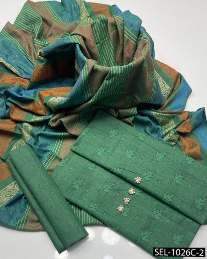 Khaddi Marina 3-Piece Winter Collection – Jacquard Shawl Suit