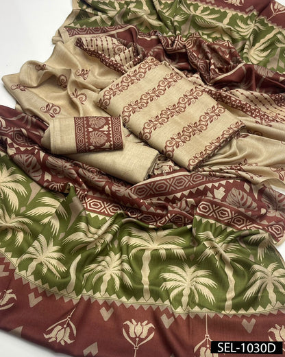 Exclusive Pashmina Wool Kalamkari 3-Piece Dress