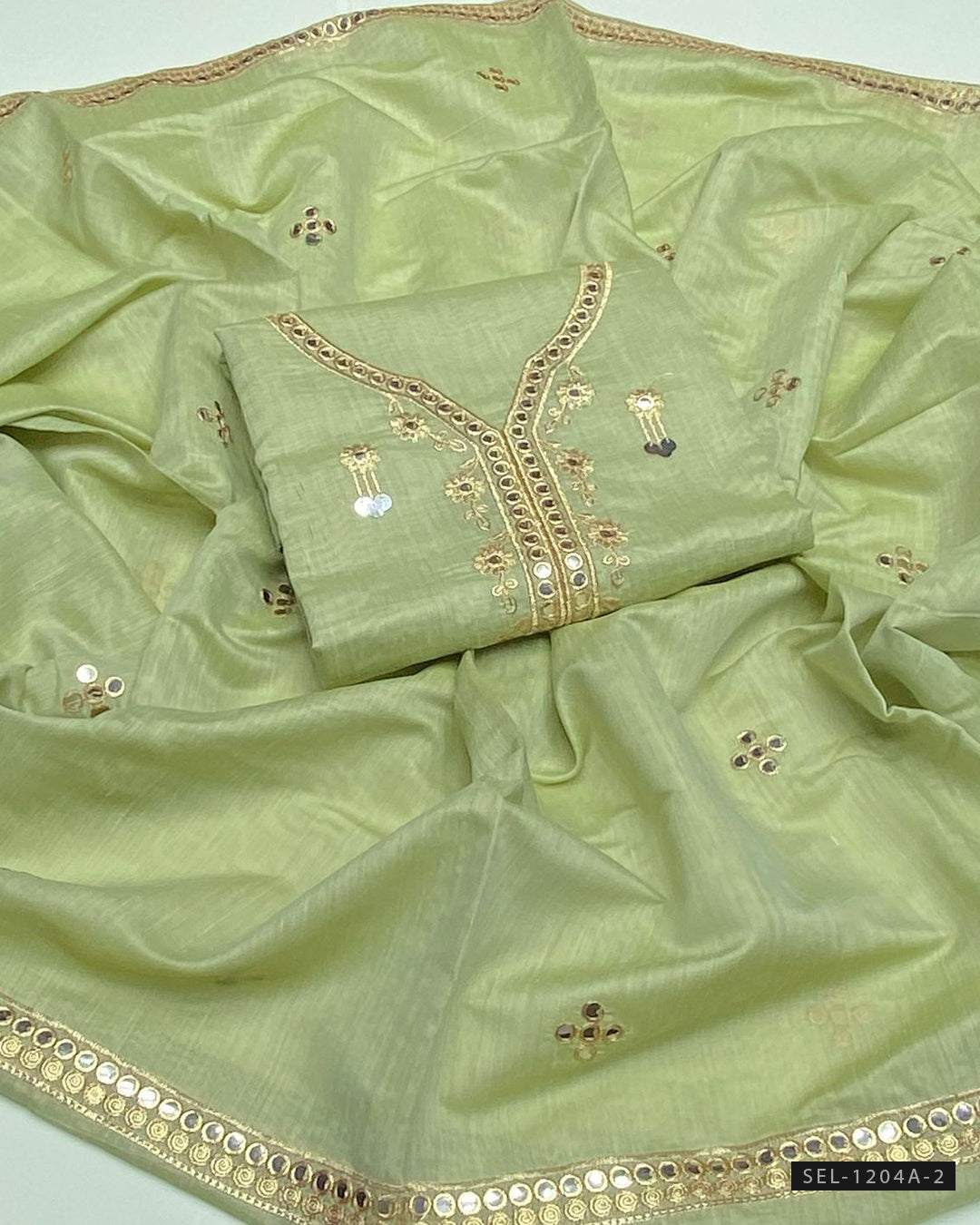 2 PC Unstitched Paper Lawn Shirt and Dupatta