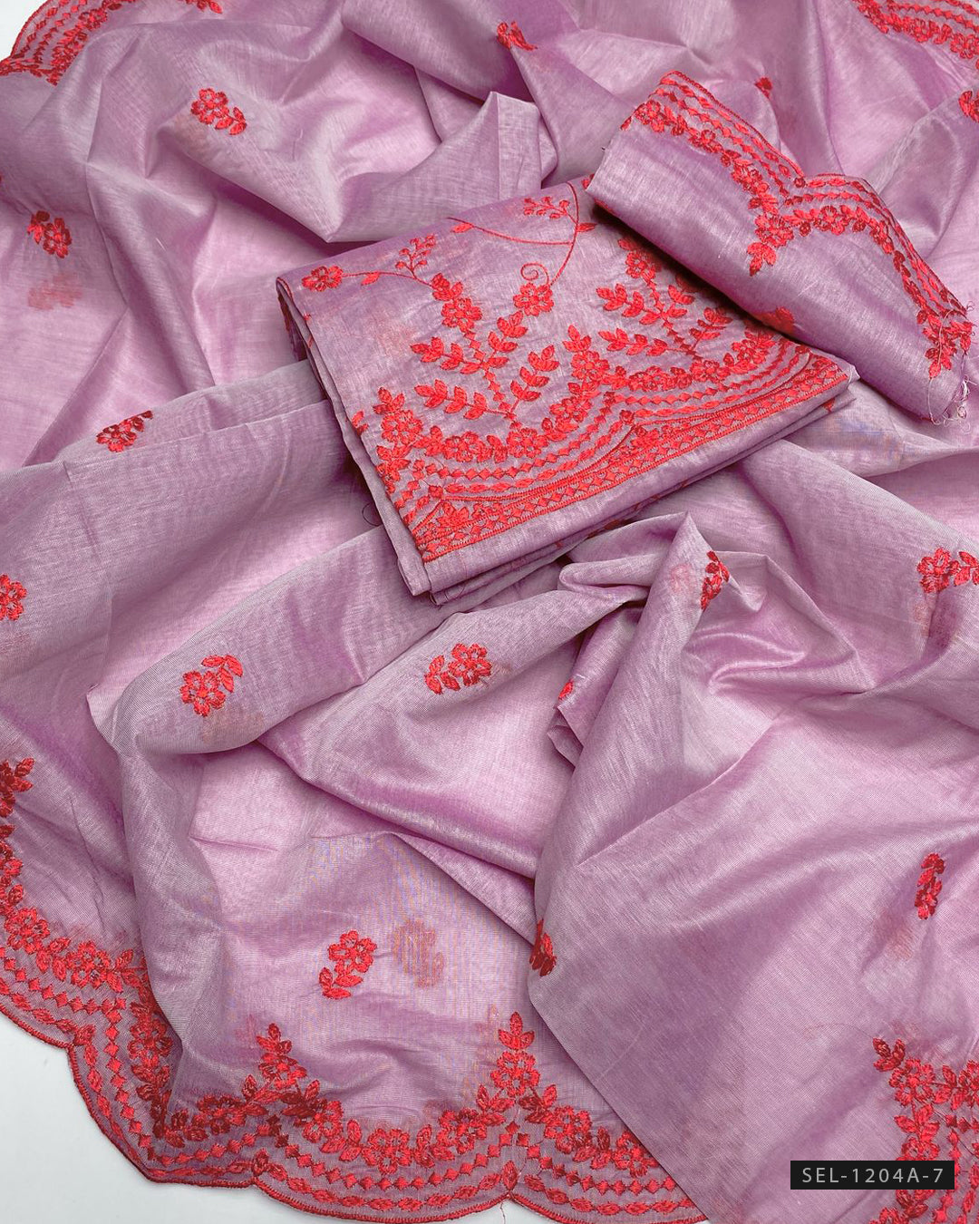 2 PC Unstitched Paper Lawn Shirt and Dupatta