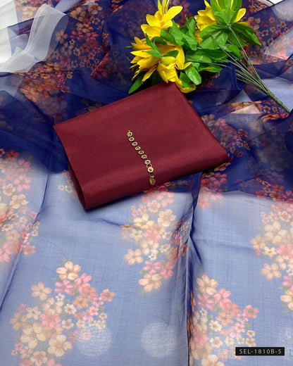 3 PC Unstitched Formal Dress