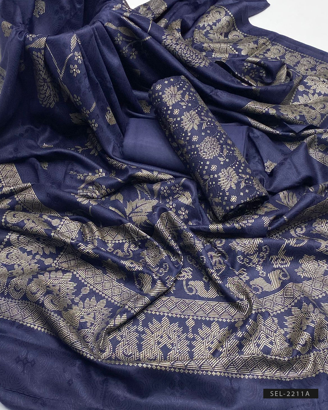 3 PC Premium Dhanak Screen-Printed Dress