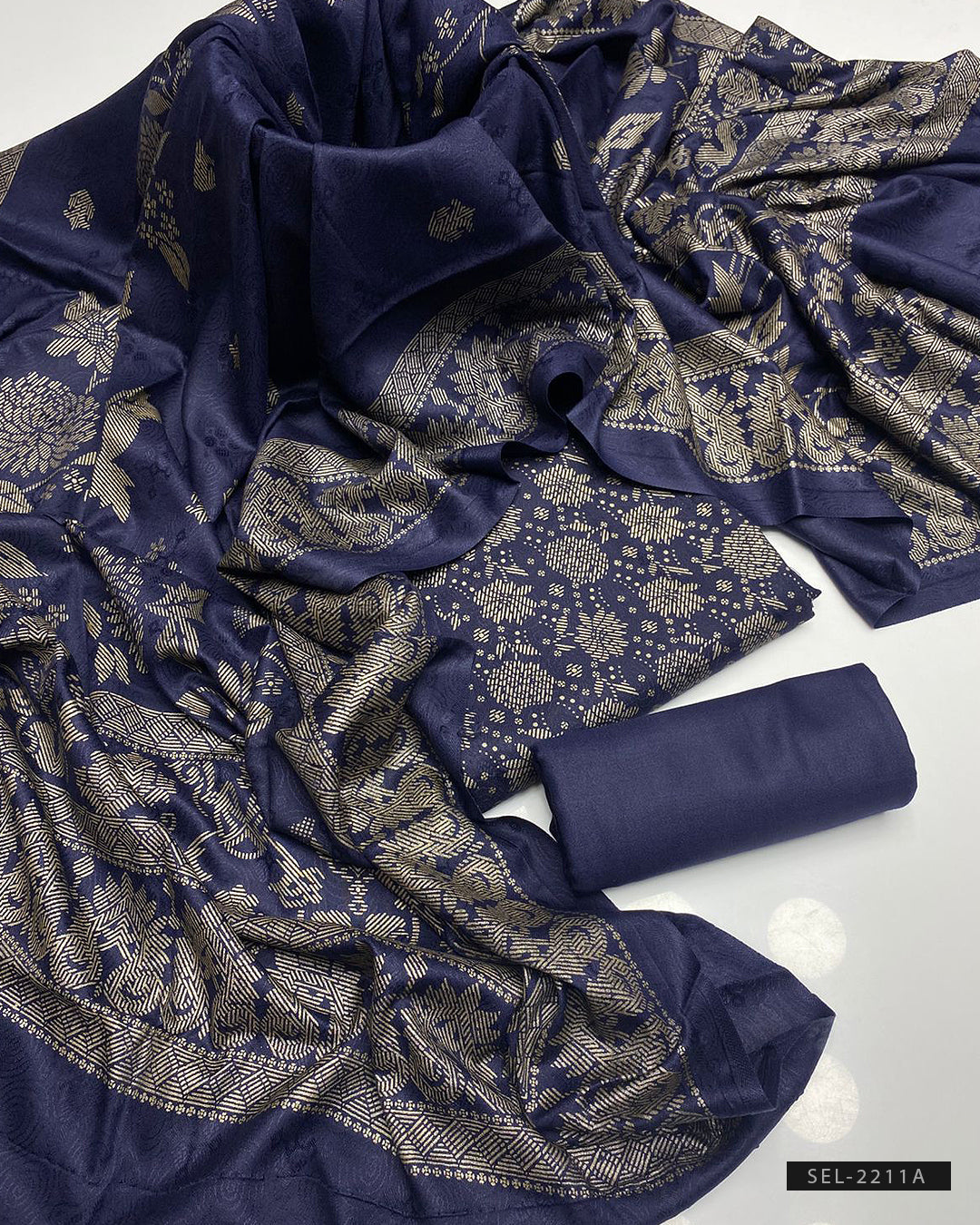 3 PC Premium Dhanak Screen-Printed Dress