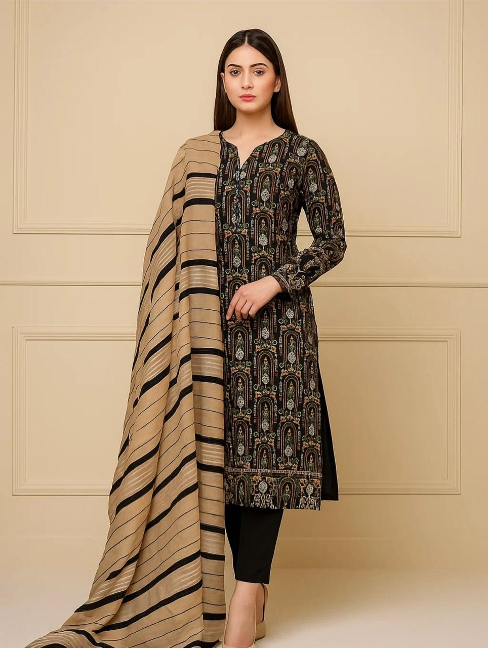 3 PC Unstitched Marina Linen Dress Collection