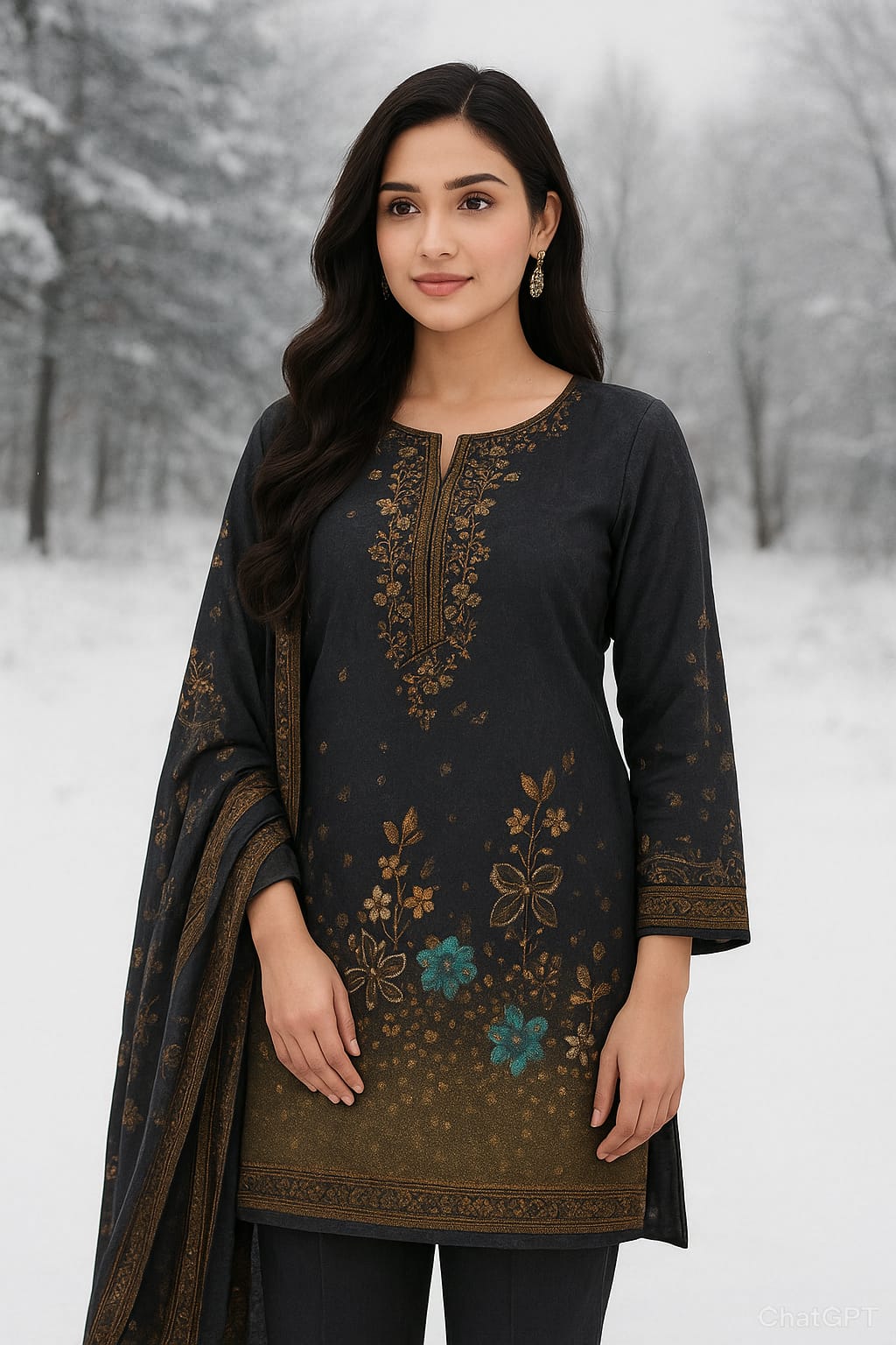3 PC Unstitched Dhanak Dress Collection